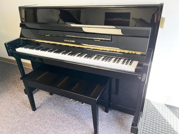 Krakauer Studio Upright Piano in Ebony Polish Finish