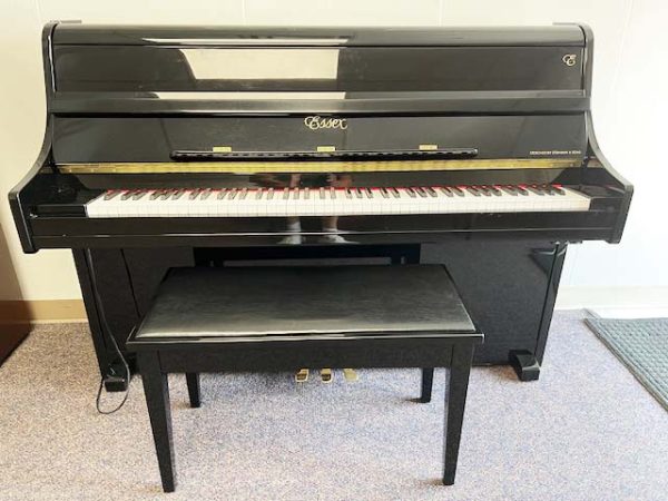 Essex (By Steinway) Console Piano in Polished Ebony, built in 2018