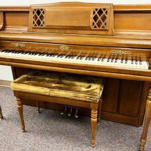 Wurlitzer Concert Console Piano in Rich Traditional Walnut