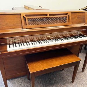 Yamaha Console Piano model M304 in Traditional Walnut with bench