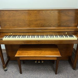 1981 Baldwin Hamilton 45" Studio Piano with bench, American Walnut